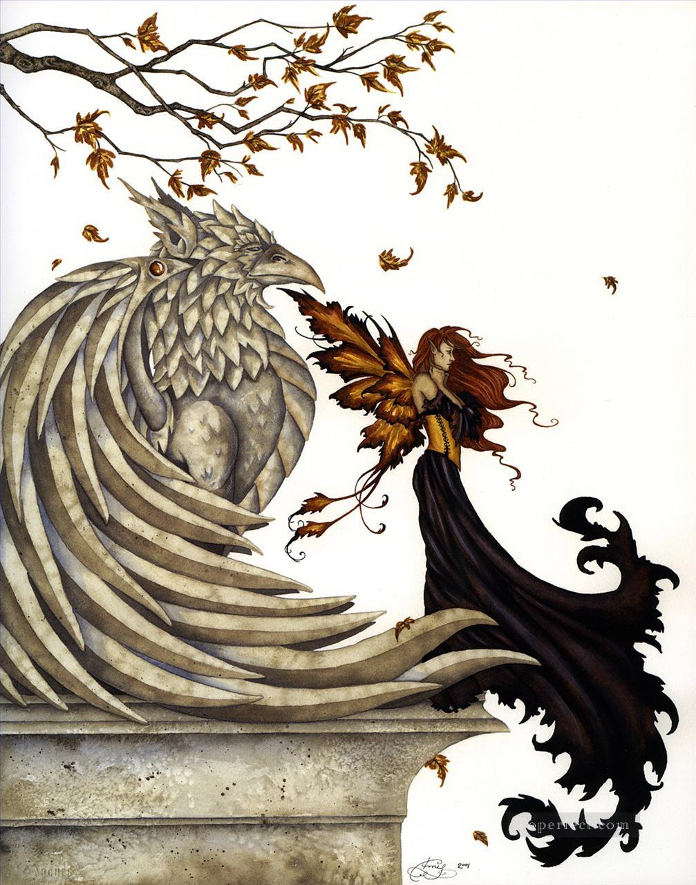autumn griffin Fantasy Oil Paintings